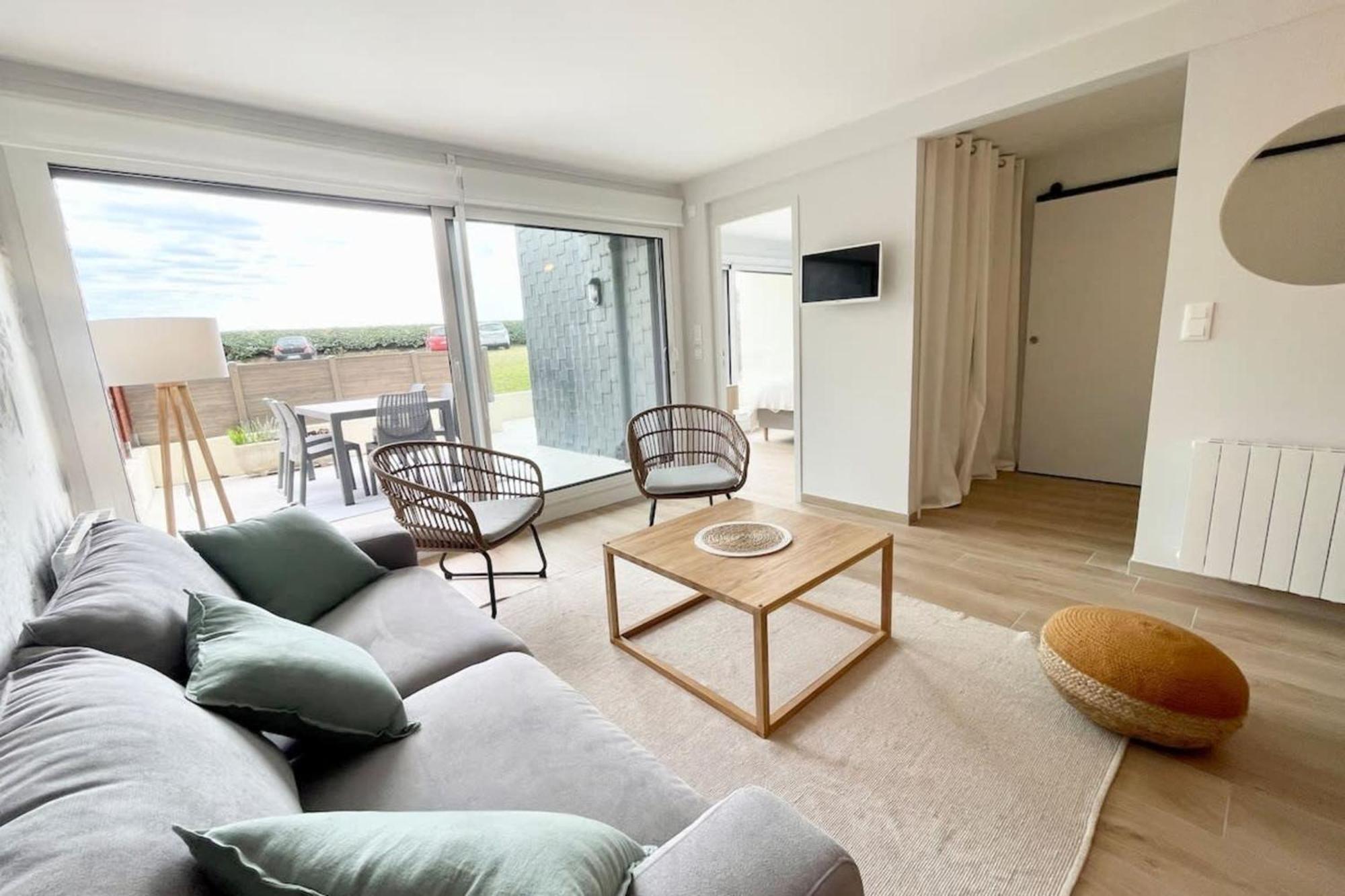 T3 Neuf Archi Cocooning Terrasse Face A La Mer Ploemeur Εξωτερικό φωτογραφία